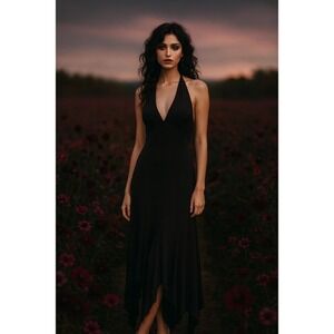 VTG‎ Timing Y2K Fairy Grunge Asymmetric Babydoll Midi Dress Size M Whimsigoth